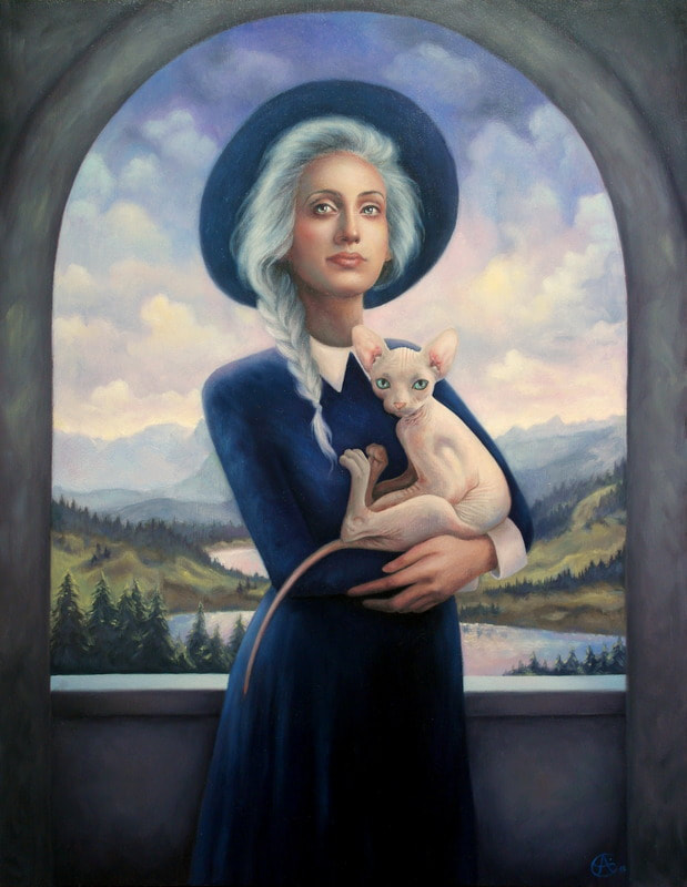 The Riddle of the Sphynx // 14x18" Oil on Birch Panel